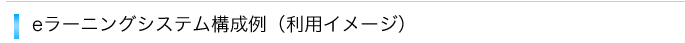 eラーニングシステム構成例（利用イメージ）